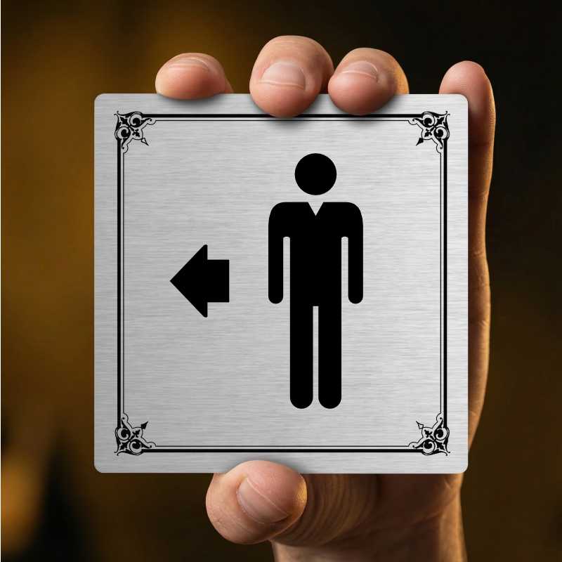 Piktogram WC muži vlevo